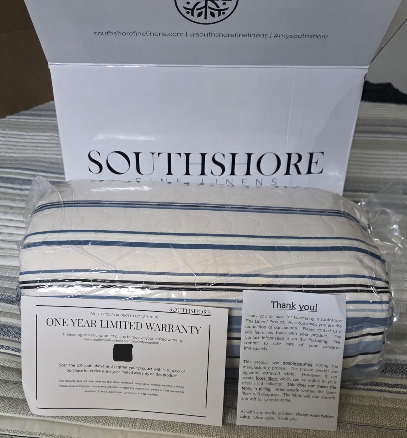 Southshore Fine Living, Inc. Oversized King Quilt Bedding Set with Shams, Lightweight White Coverlet Quilt King Size Bedspread, Luxury Bedding, Bed Spread for California Kings Mattress, White Quilts customer photo 2