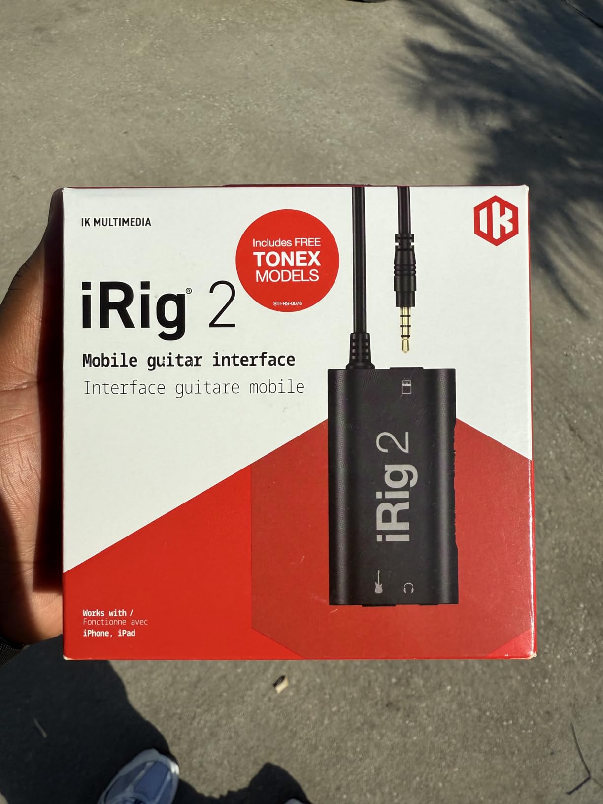 IK Multimedia iRig 2 portable guitar audio interface, lightweight audio adapter for iPhone and iPad with instrument input and headphone/amplifier outs customer photo 1
