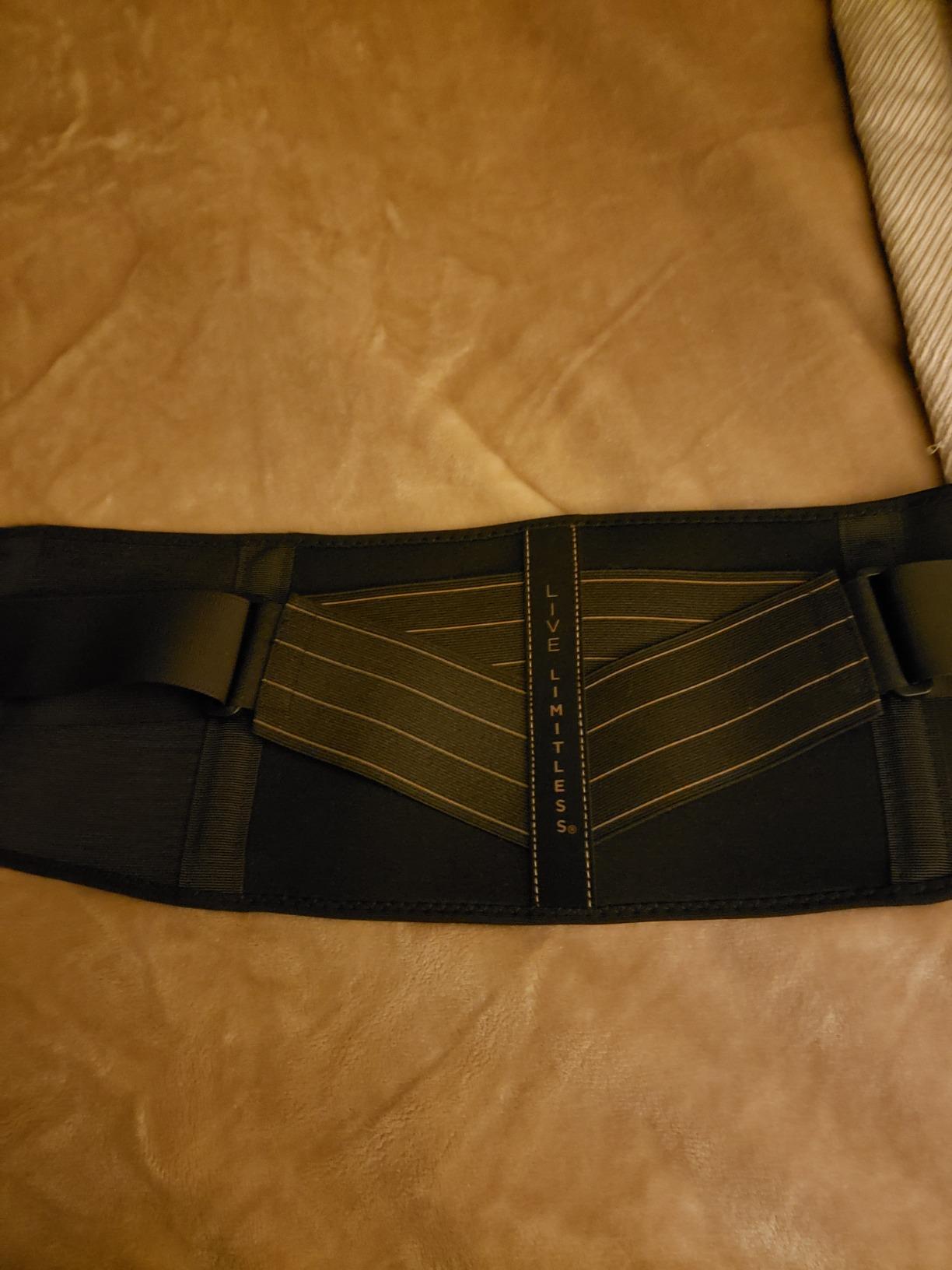 Copper Fit Pro Back Support, Black with Copper Trim, Large/X-Large, Unisex Waist Size 39