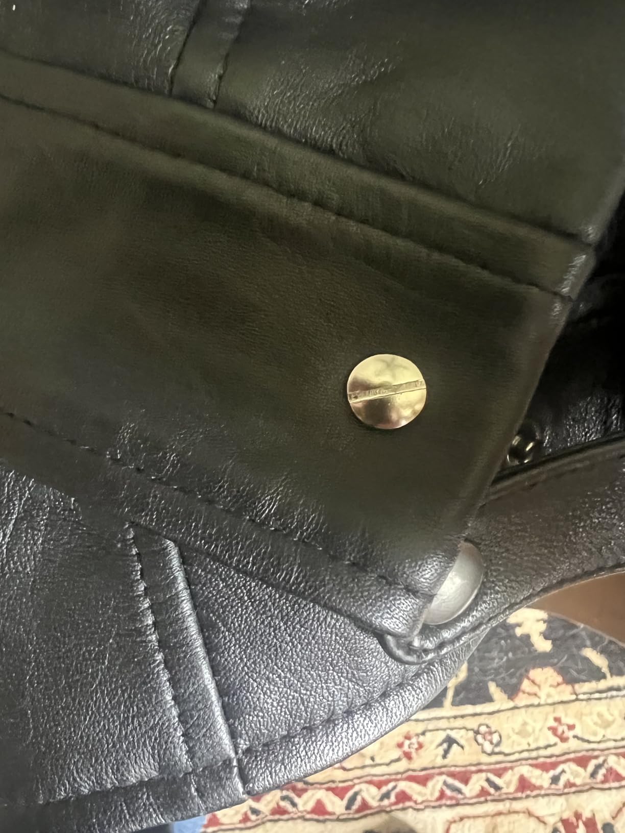Men's SWORD Genuine Lambskin Leather Biker Jacket customer photo 2
