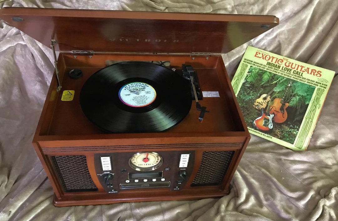 Victrola Aviator 8-in-1 Bluetooth Record Player & Multimedia Center with Built-in Stereo Speakers - 3-Speed Turntable, Vinyl to MP3 Recording, Wireless Music Streaming, Mahogany customer photo 2