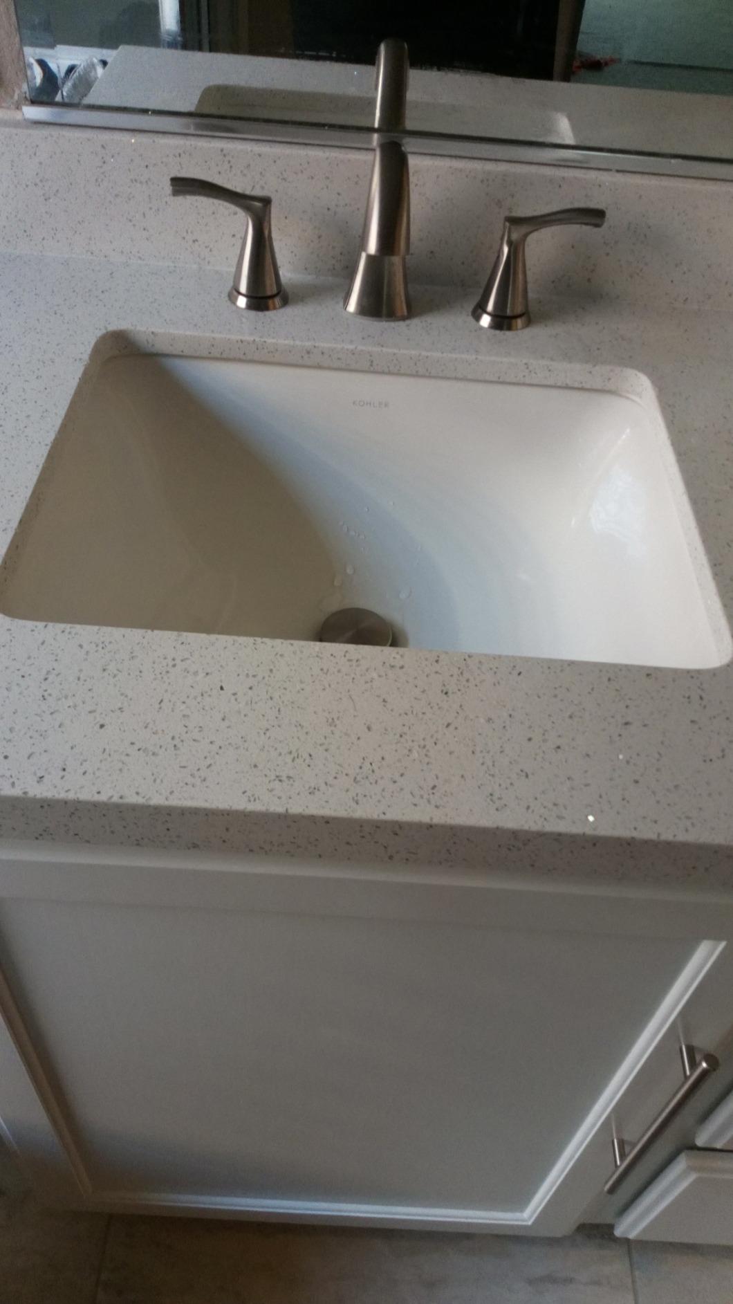 KOHLER 20000-0 Caxton Rectangle Undermount Bathroom Sink, Bathroom Vanity Sink with Overflow Drain, 20-1/4 L x 15-11/16 W, White customer photo 1