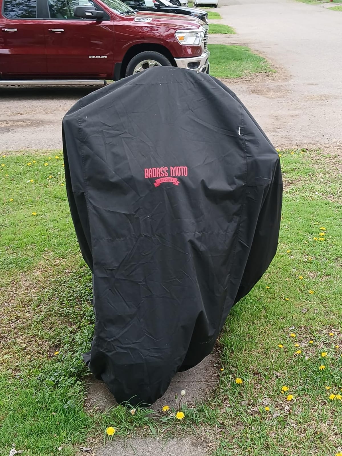 Badass Moto Waterproof Motorcycle Cover for Large Cruisers, Black L 97