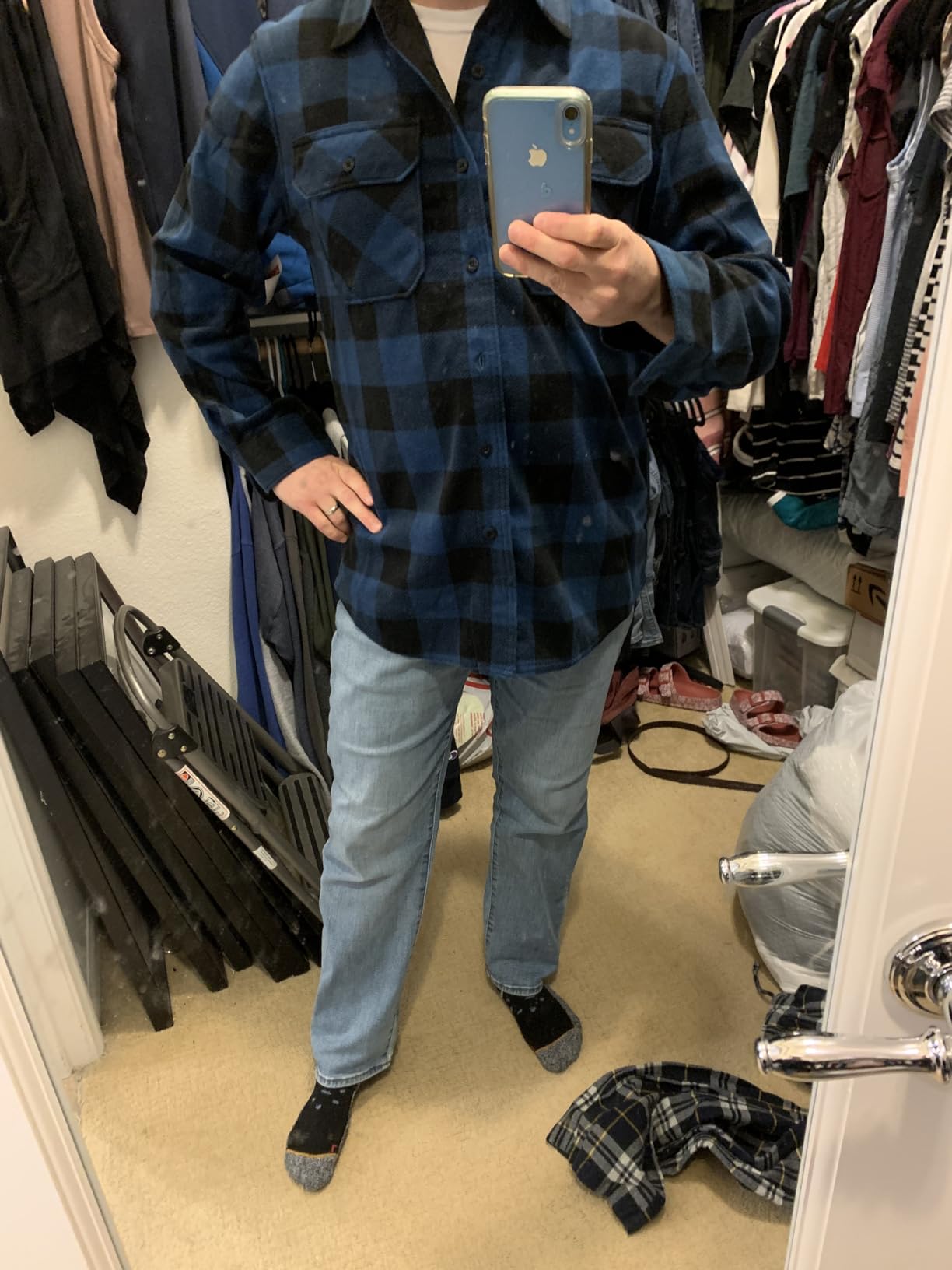 Wrangler Authentics Men's Long Sleeve Heavyweight Fleece Shirt customer photo 2