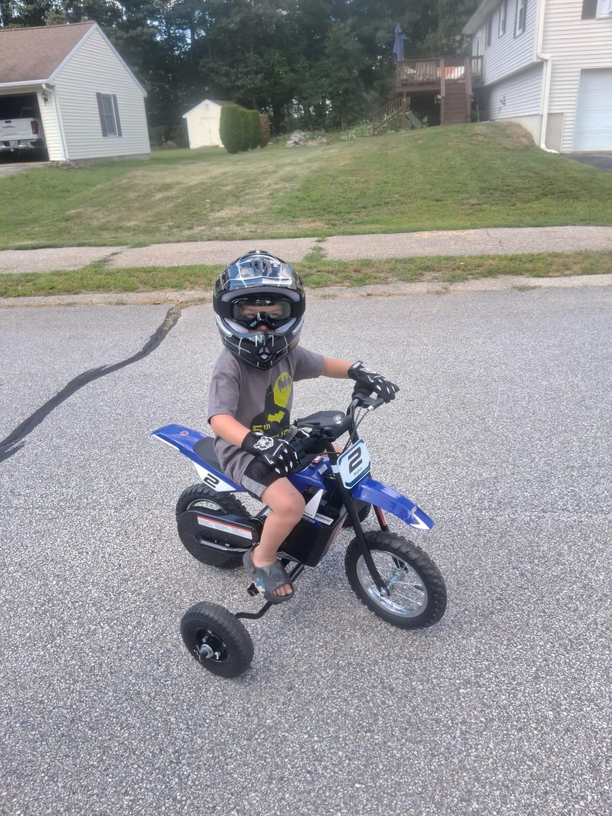 TCMT Youth Kids Dirt Bike Helmet DOT Approved Full Face Motocross Gear | 4-In-1 Set Includes Goggles, Gloves and Carry Bag, Adjustable Visor, Washable Liner, Lightweight, For ATV,UTV customer photo 1