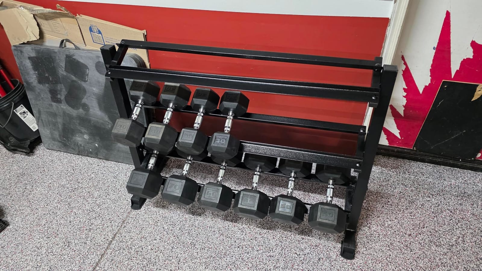 CAP 2-Tier & 3-Tier Dumbbell Rack for Home Gym, Heavy-Duty Steel Weight Storage Rack for Hex Dumbbells, Holds 5-35lb 5-50lb 5-75lb Dumbbell Pairs, Multiple Sizes & Capacities customer photo 2