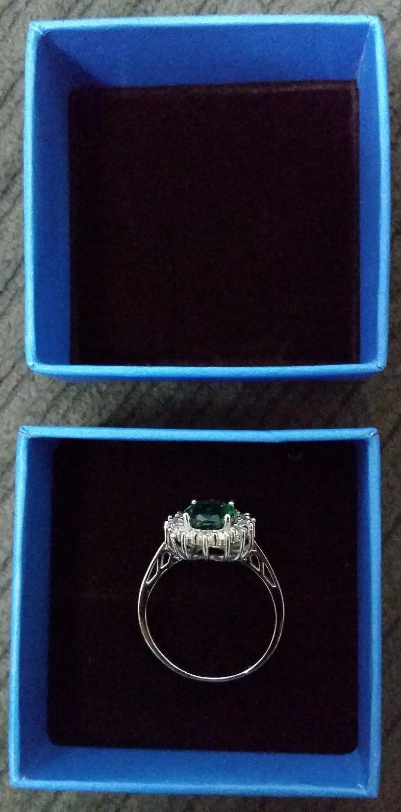 Princess Diana Kate Middleton Class Gemstone Birthstone Sapphire Halo Engagement Rings for Women, Anniversary 14K White Yellow Rose Gold Plated 925 Sterling Silver Promise Rings for Her customer photo 2