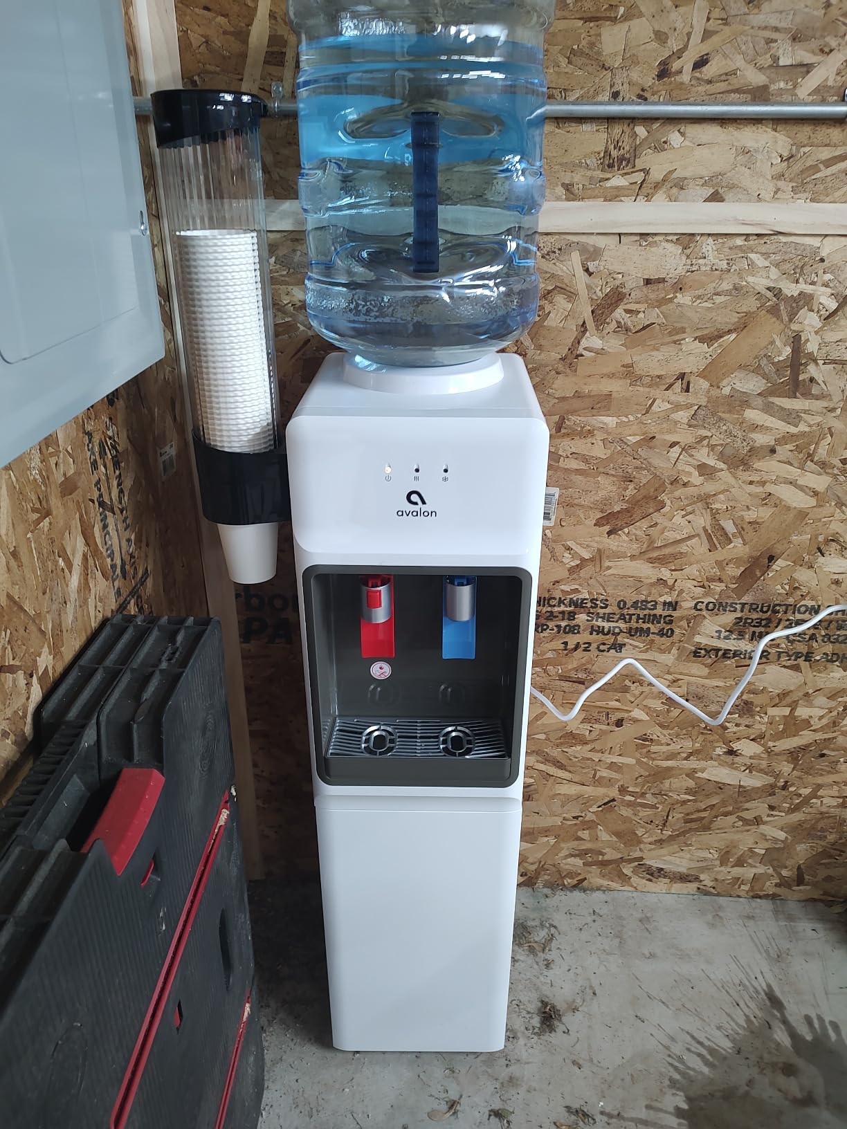 Avalon Top Loading Water Cooler Dispenser - Hot & Cold Water, Child Safety Lock, Innovative Slim Design, Holds 3 or 5 Gallon Bottles - UL Listed customer photo 1