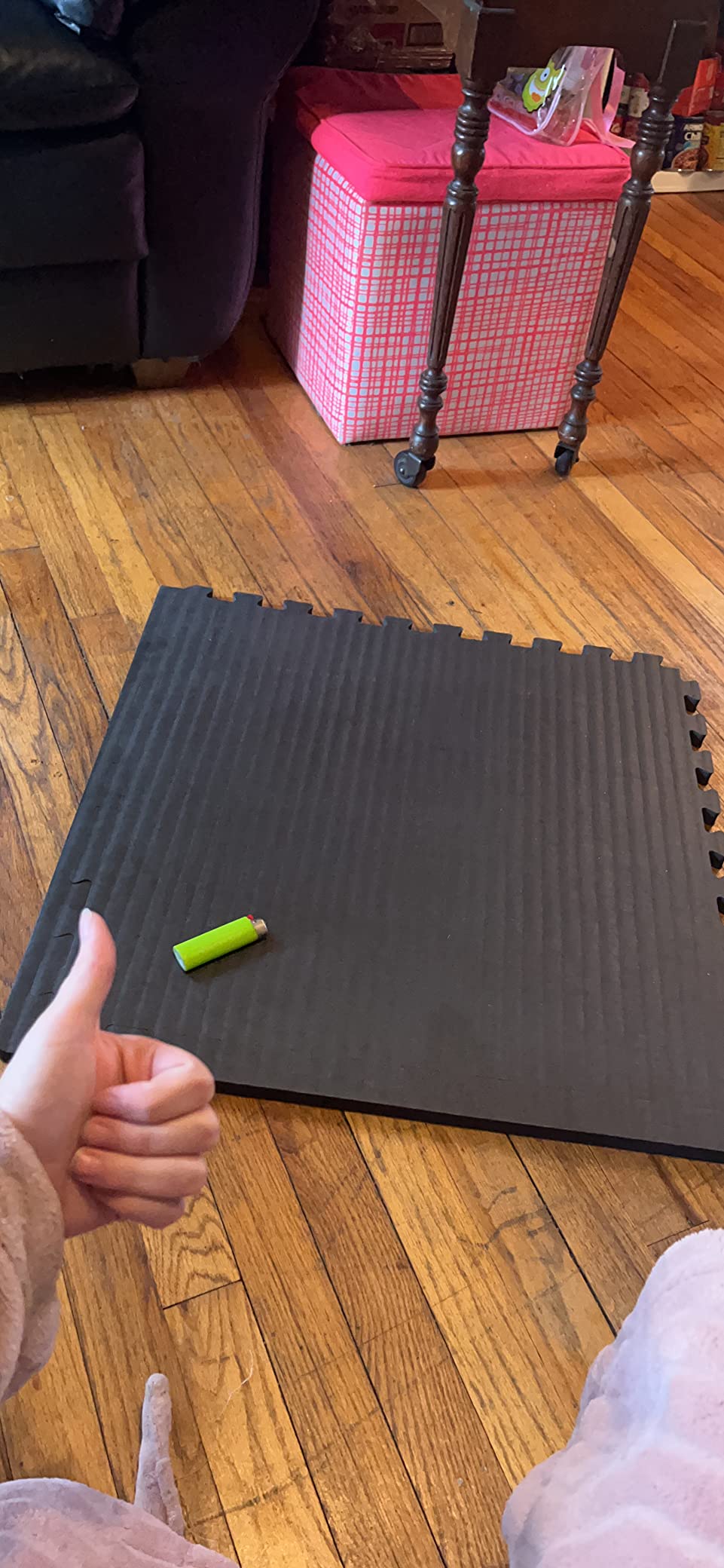 We Sell Mats 3/4 Inch Thick Martial Arts EVA Foam Exercise Mat, Tatami Pattern, Interlocking Floor Tiles for Home Gym, MMA, Anti-Fatigue Mats, 24 in x 24 in customer photo 1