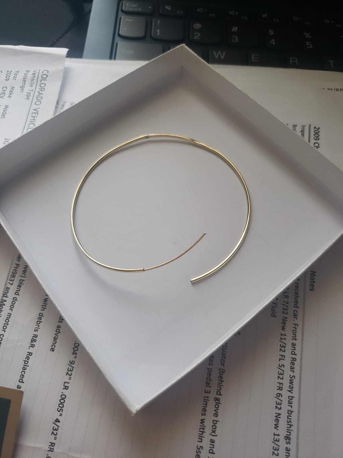 Genuine 14k Gold Endless Hoop Earrings, 1.25mm Thick Tube customer photo 2