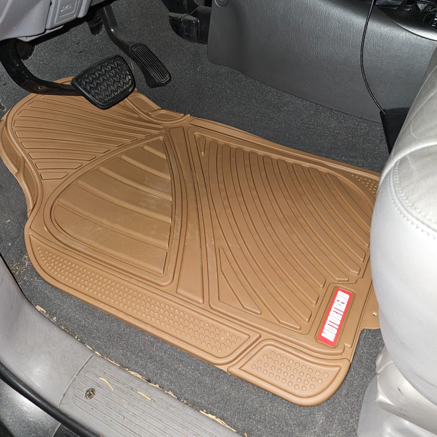 Motor Trend FlexTough Performance All Weather Rubber Car Floor Mats - 3 Piece Floor Mats Automotive Liners for Cars Truck SUV, Heavy-Duty Waterproof (Black) customer photo 1
