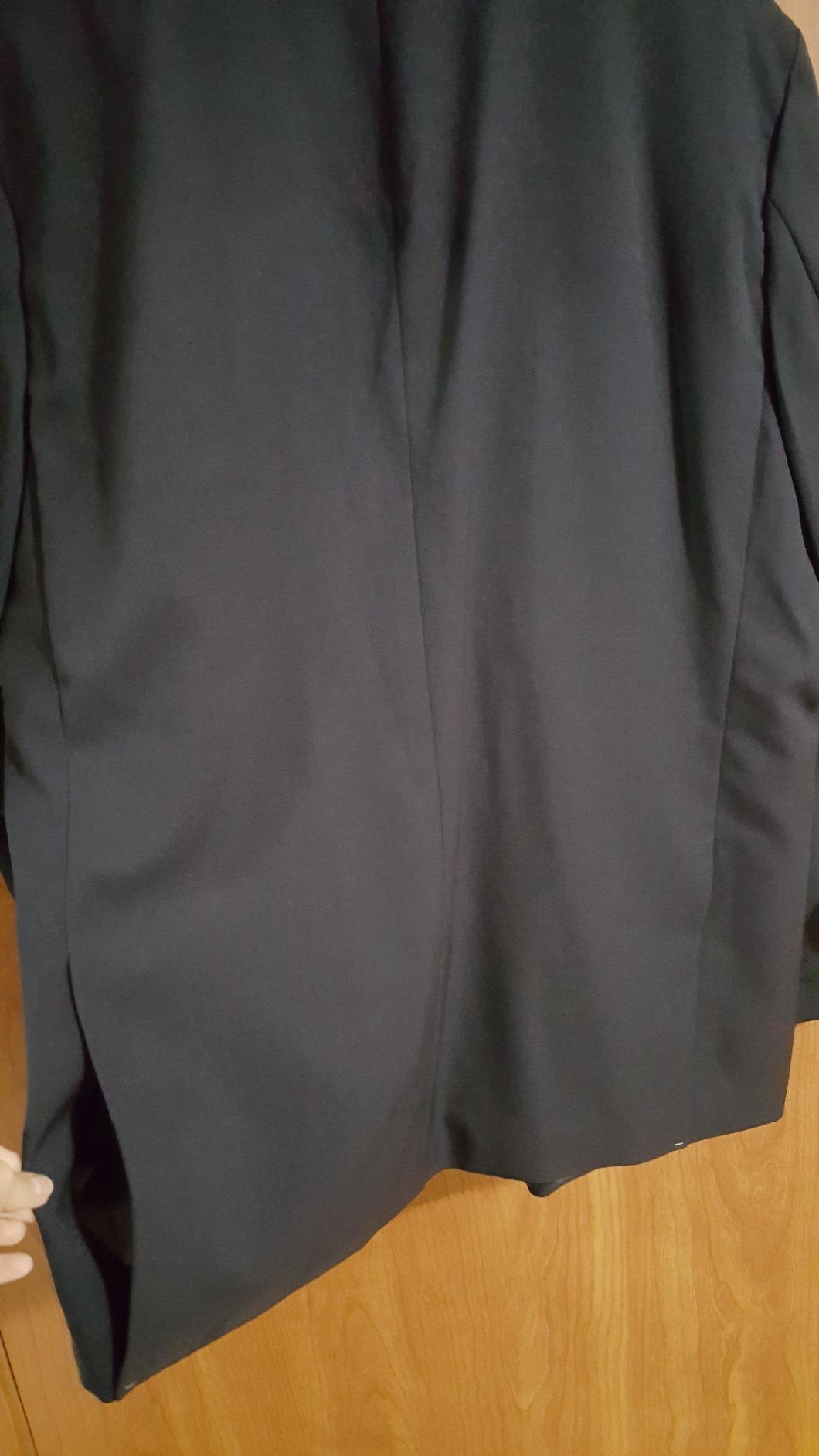 Haggar Men's Travel Stretch Tailored Fit 2-Button Side Vent Solid Blazer customer photo 2