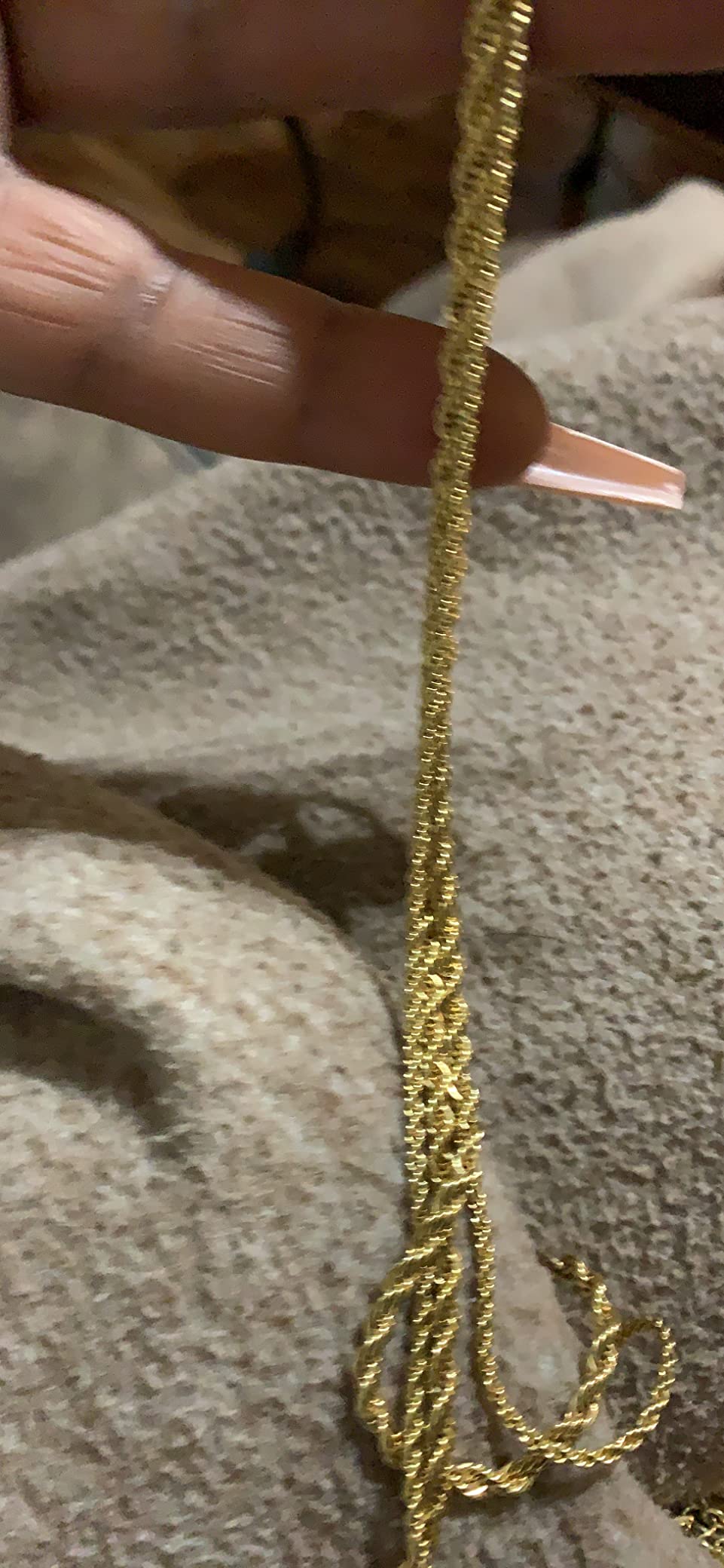 LIFETIME JEWELRY Gold Rope Chain for Men & Women - 24k Gold Necklace - Lifetime Replacement - Diamond Cut Real Gold Plated Chain - Heavy Duty Clasp - 3mm customer photo 2