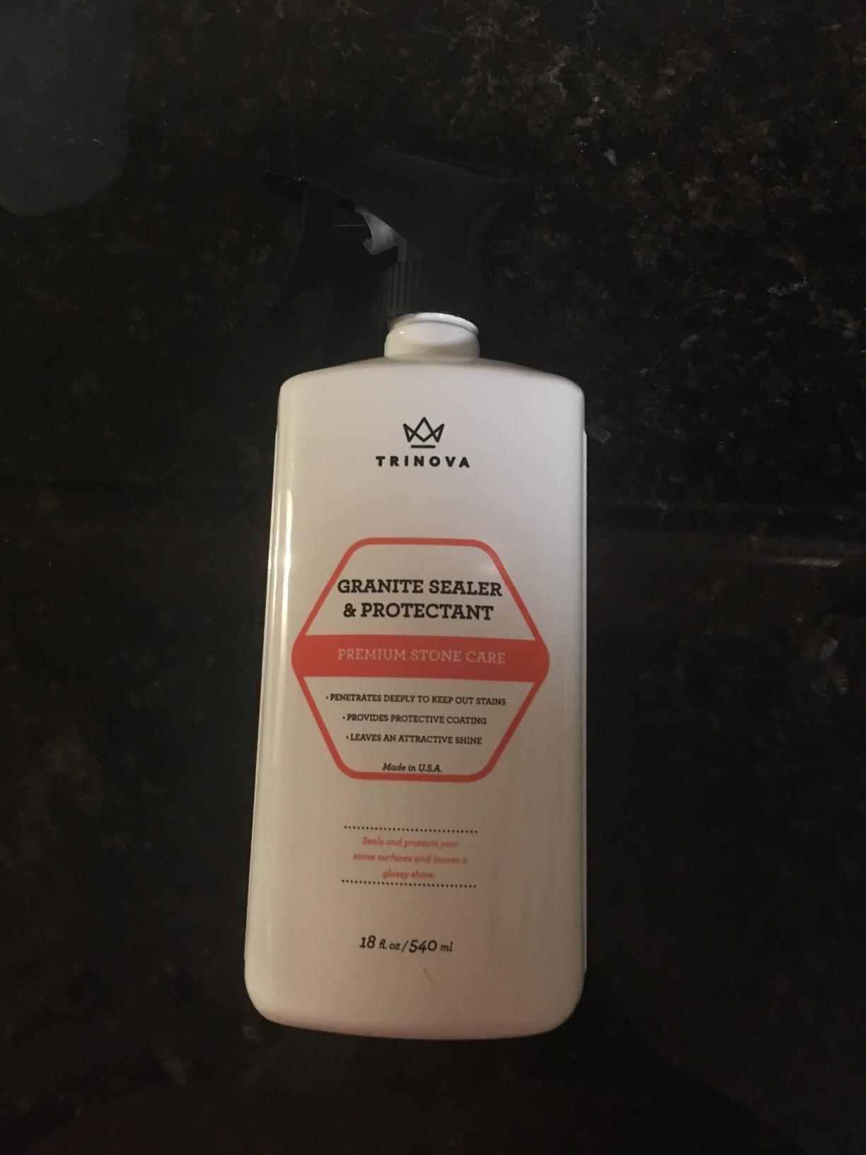 TriNova Granite Sealer & Protector for Stone Surfaces, 18 fl oz | For granite, marble, quartz and tile; helps protect from stains and spots. customer photo 1
