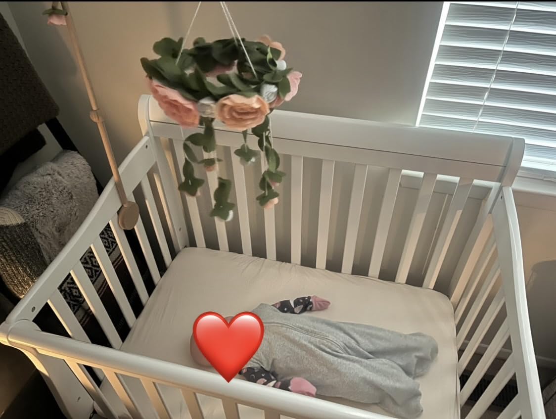 Dream On Me Aden 4-in-1 Mini Baby Crib for Small Spaces, Grey, GREENGUARD Gold customer photo 2