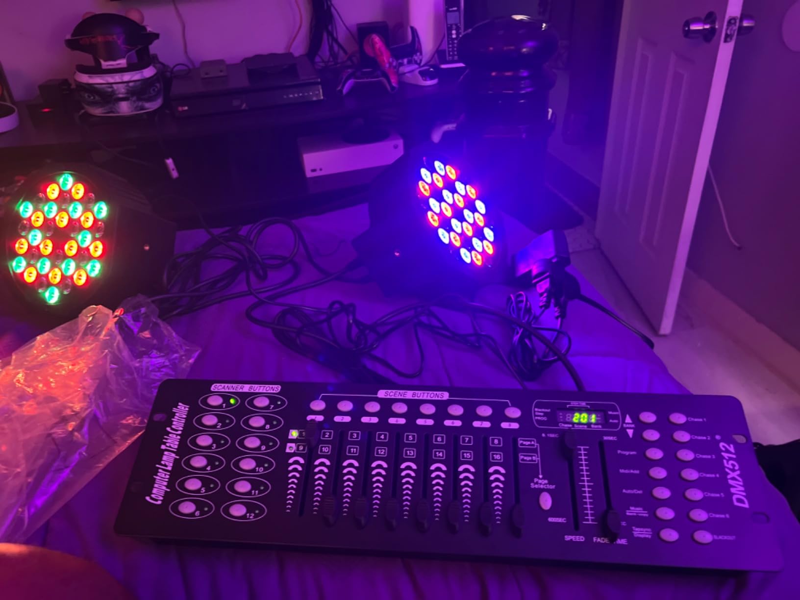 DMX Controller for DJ Lights DMX512 Light Controllers 192 Channel DMX Board with Cables 2m/6.6 ft Dmx-512 Lighting Console for Control Stage Light customer photo 2