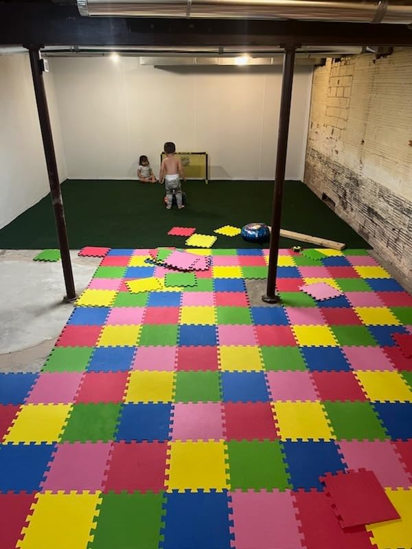 Angels 20 XLarge Foam Mats Toy ideal Gift, Colorful Tiles Multi Use, Create & Build A Safe Play Area Interlocking Puzzle eva Non-Toxic Floor for Children Toddler Infant Kids Baby Room & Yard Superyard customer photo 2