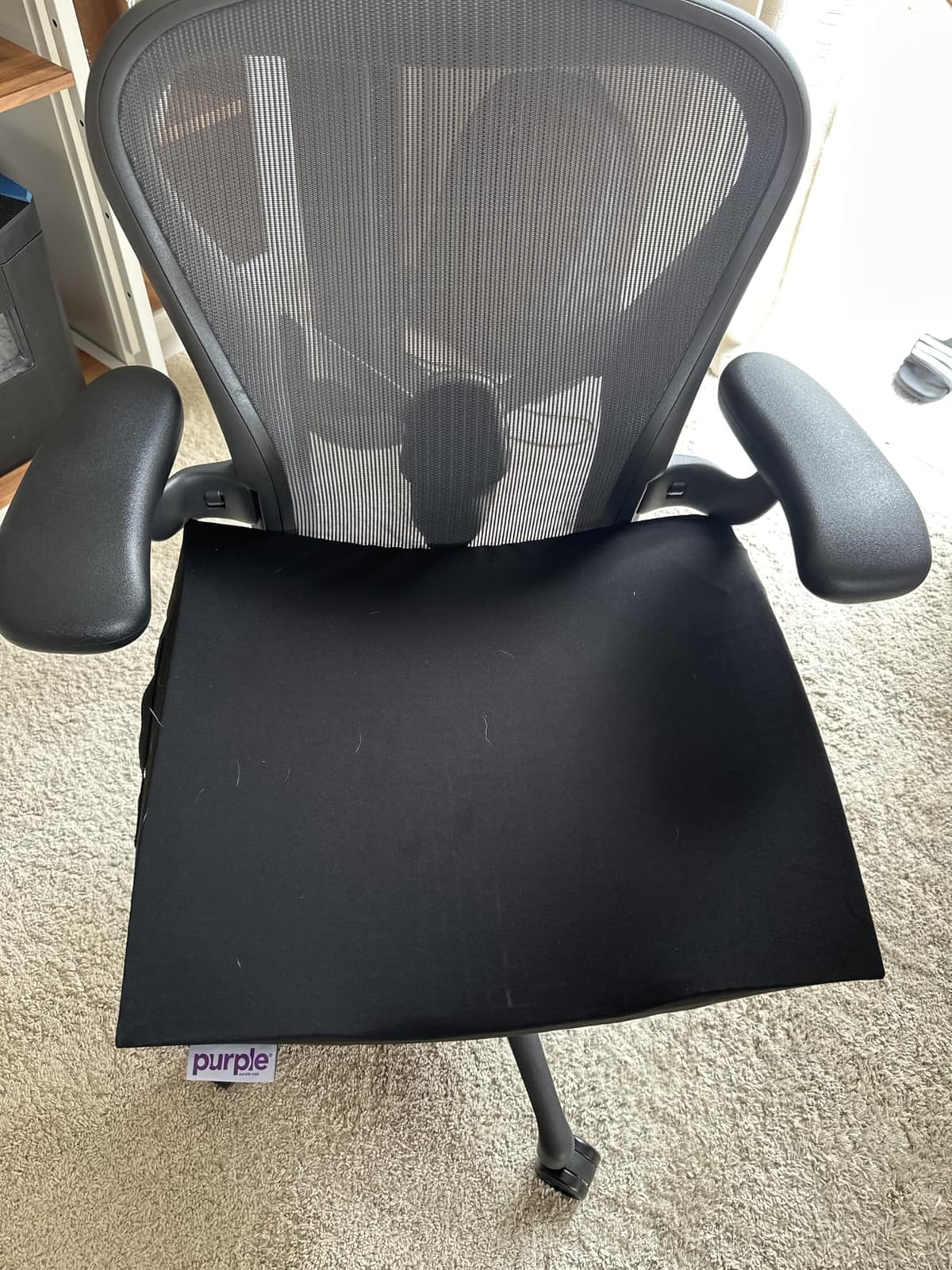 Purple Ultimate Seat Cushion, Large 2.5 Inch Gel Seat Cushion | GelFlex Grid for Office Chair, Gaming, Car - Pressure-Reducing for Long Sitting, Temperature-Neutral, No-Slip - Made in USA customer photo 1