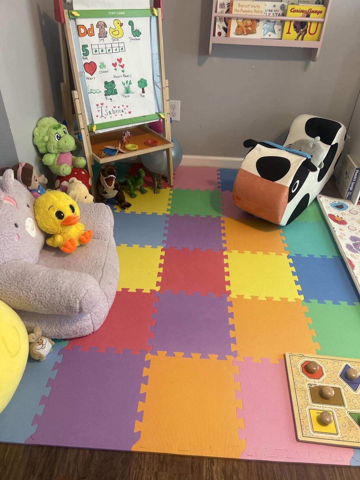 BalanceFrom Foam Floor Tiles for Kids - Non-Toxic Comfortable Baby Play Mat and Interlocking Foam Tiles for Crawling & Development, Soft Play Mat for Babies, 36 Tiles Cover 36 SQ SF customer photo 2