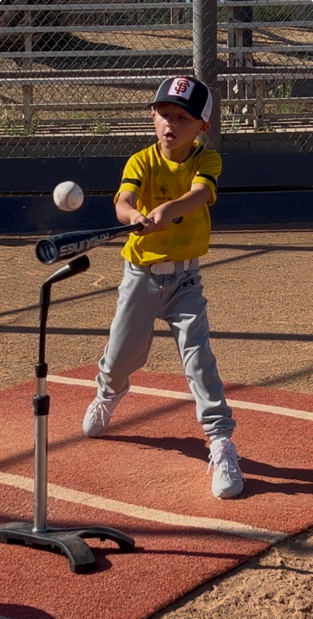 Tanner Heavy Batting Tee | Ultra Durable Hitting Tee with Weighted Claw Base for Ultimate Stability on Uneven Surfaces | Adjusts from 26-43