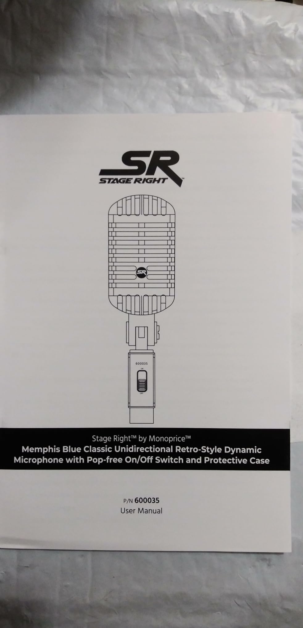 Monoprice Memphis Blue Classic Dynamic Microphone - Unidirectional, Retro-Style with Pop-Free On/Off Switch and Protective Case - Stage Right Series customer photo 1