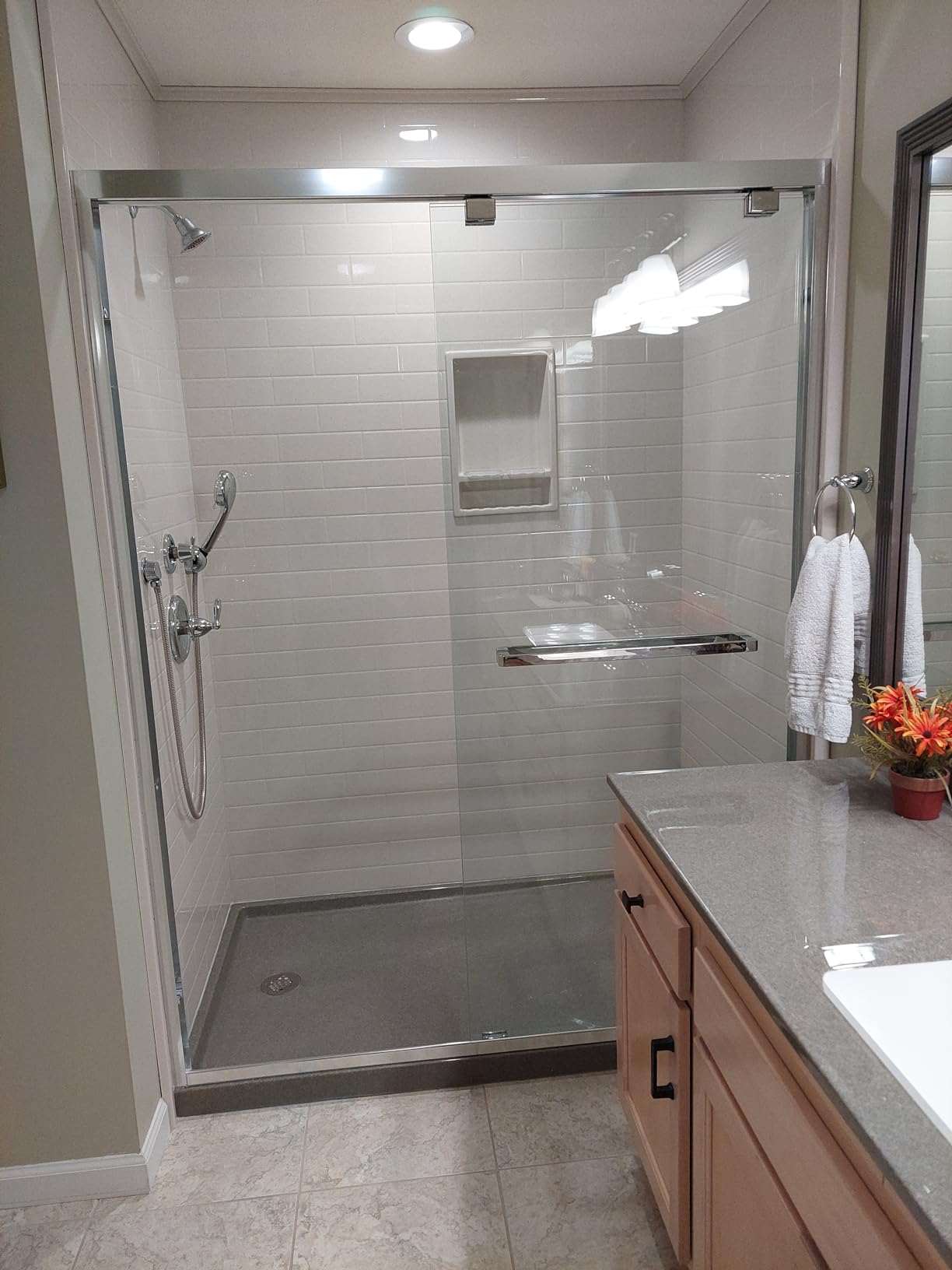 DreamLine Encore 56-60 in. W x 76 in. H Semi-Frameless Bypass Shower Door in Chrome, SHDR-1660760-01 customer photo 1