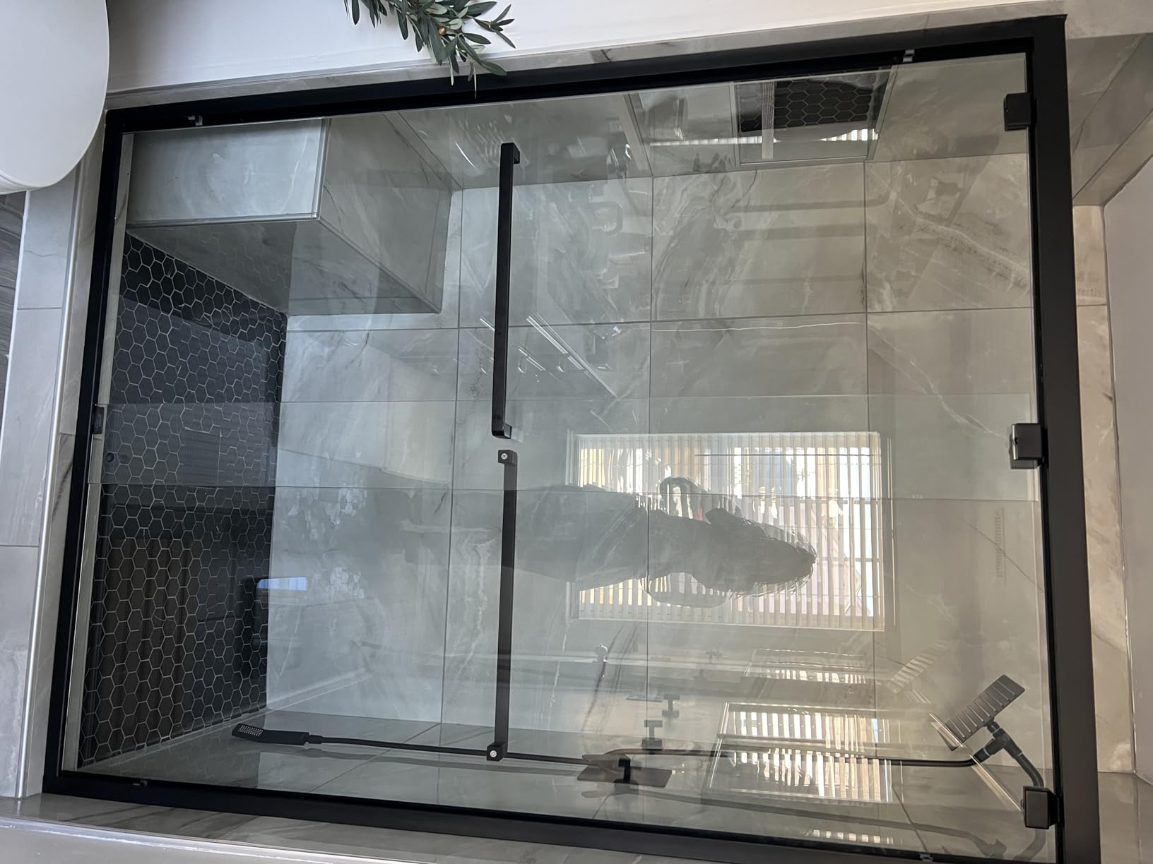 DreamLine Encore 56-60 in. W x 76 in. H Semi-Frameless Bypass Shower Door in Chrome, SHDR-1660760-01 customer photo 2