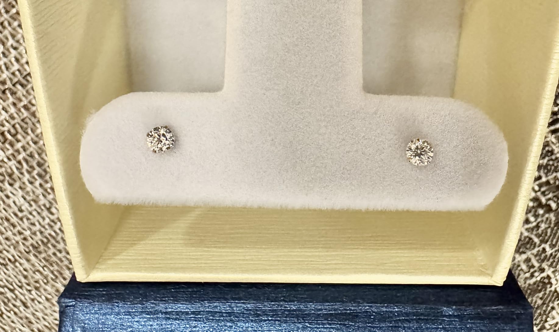 14k Yellow Gold Solitaire Round Cubic Zirconia Stud Earrings - Pushbacks customer photo 1