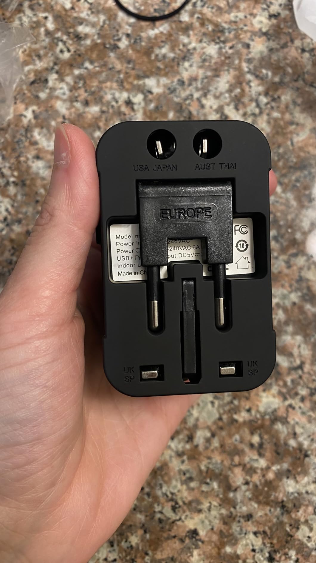Travel Adapter USB C, Universal All in One Worldwide Travel Adapter Fast Charge GaN PD3.0 Type C USB-A Quick Charging Ports Power Converters Wall Charger AC Power Plug Adapter for USA EU UK AUS Black customer photo 1