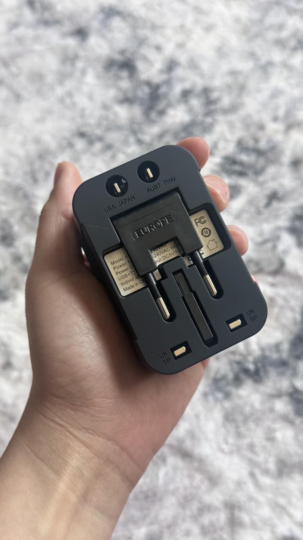 Travel Adapter USB C, Universal All in One Worldwide Travel Adapter Fast Charge GaN PD3.0 Type C USB-A Quick Charging Ports Power Converters Wall Charger AC Power Plug Adapter for USA EU UK AUS Black customer photo 2