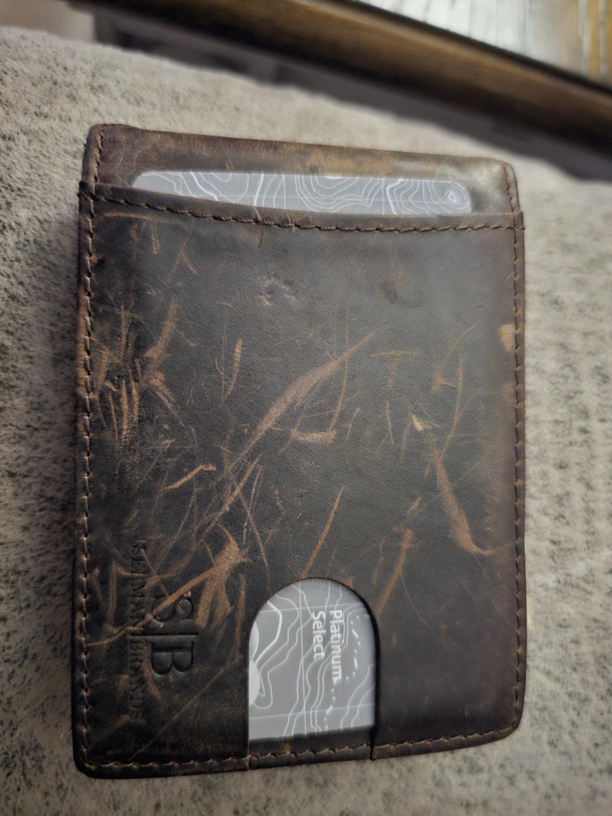 RFID Blocking Slim Bifold Genuine Leather Minimalist Front Pocket Wallets for Men with Money Clip customer photo 1