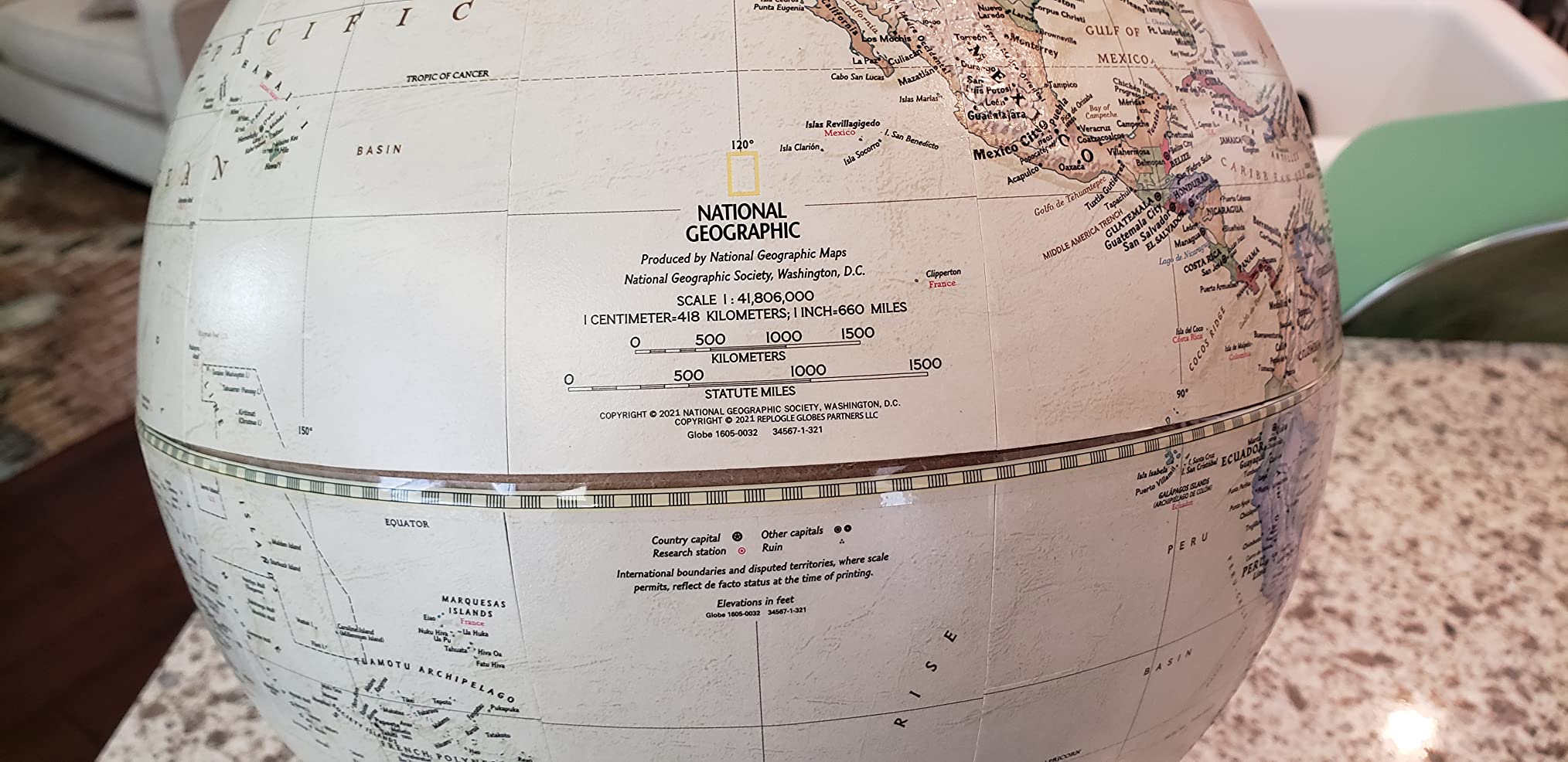 National Geographic Antique Globe 12