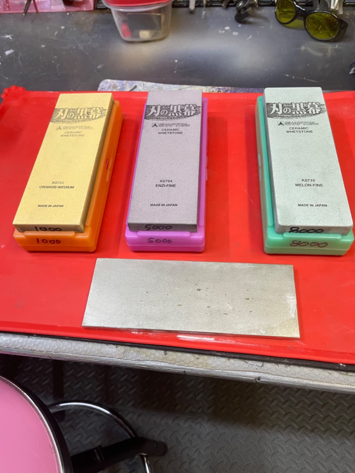 SHAPTON Ha No Kuromaku Ceramic Whetstone (A-set) Medium Grit (#1000) + Fine Grit (#5000) customer photo 2