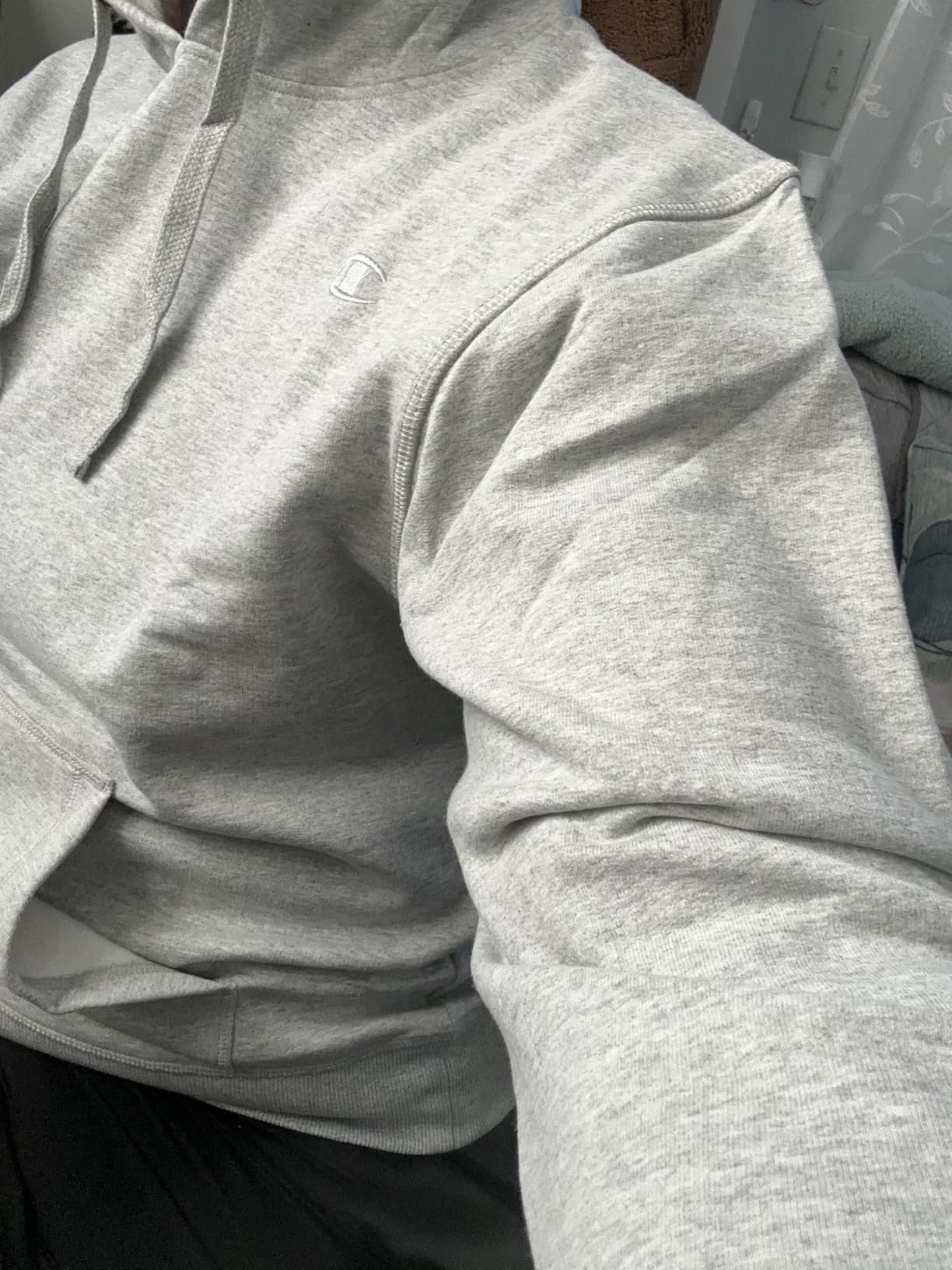 Champion Men's Pullover Fleece Hoodie, Standard Fit, Midweight, C Logo, Available in Regular and Big & Tall customer photo 1
