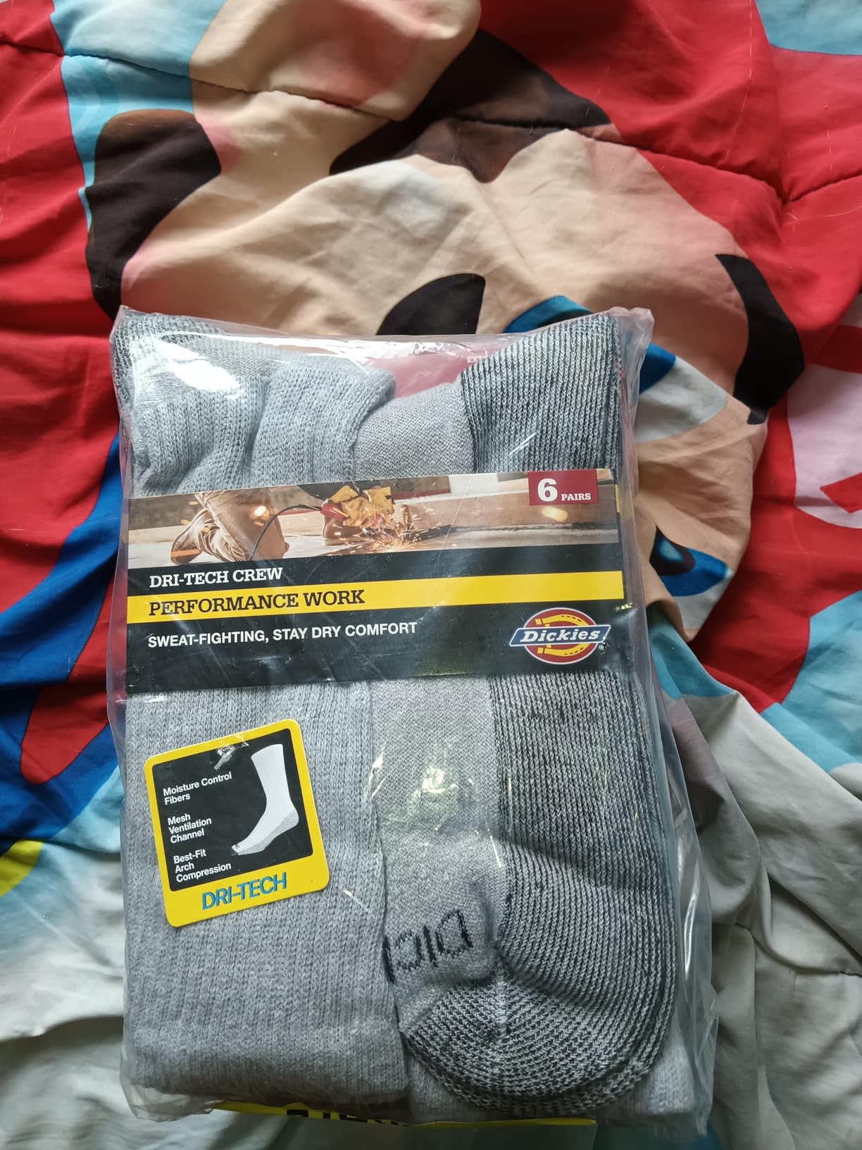 Dickies Men's Dri-tech Original Moisture Control Crew Socks, Available in M-xxl (6, 12, 18 Pairs) customer photo 2