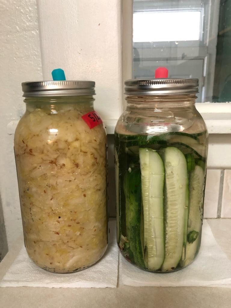 Masontops Pickle Pipes - Airlock Fermentation Lids - Fermentation Kit For Wide Mouth Mason Jar Sauerkraut & Pickle Kit - Fermentation Jar Not Included customer photo 2