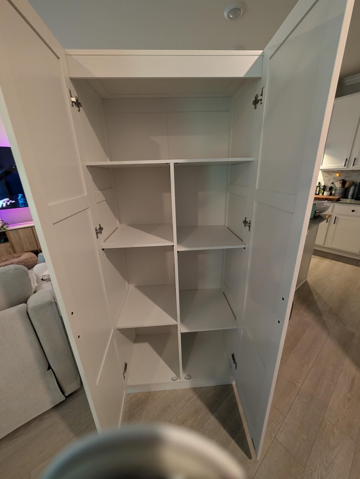 Sauder Select Storage Cabinet, Pantry Cabinet Kitchen Storage with Adjustable Shelves, Bathroom Storage Cabinet, in Highland Oak customer photo 2
