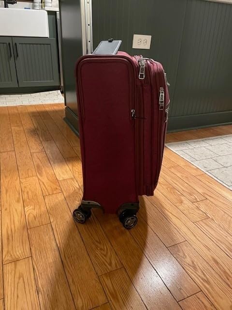 Travelpro Platinum Elite Softside Expandable Checked Luggage, 8 Wheel Spinner Suitcase, TSA Lock, Shadow Black, Checked Medium 25-Inch customer photo 2