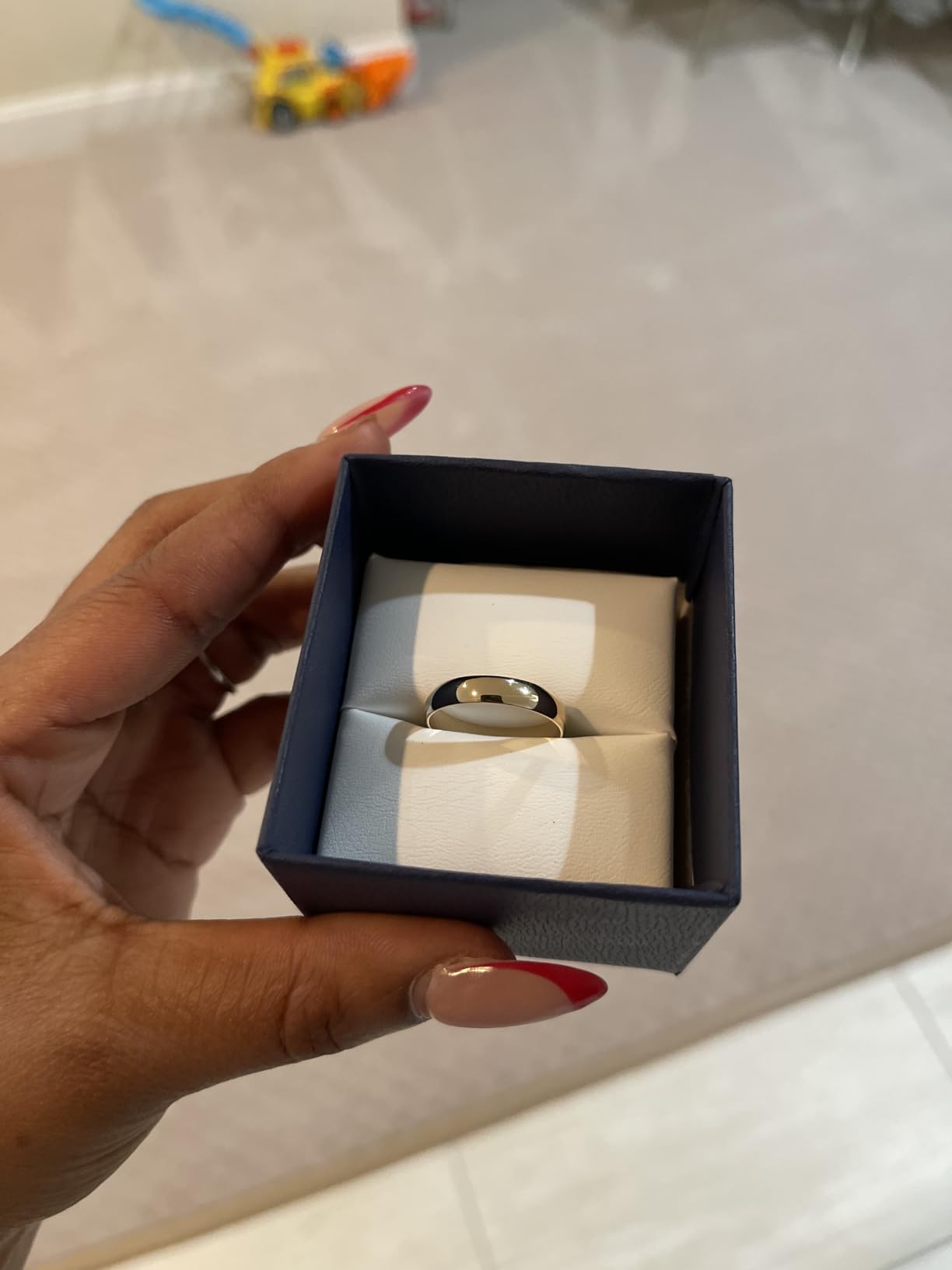 Wedding Band 14K or 10K Solid Gold 4mm Plain Ring, Men or Women customer photo 1