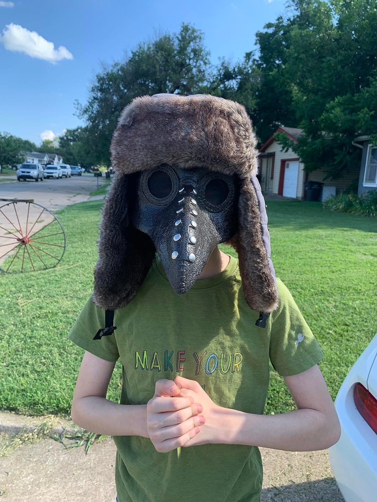 Men's Trooper Trapper Hat Warm Winter Hats with Removable Face Mask Earflaps Faux Fur Hunting Outdoor Hat customer photo 1