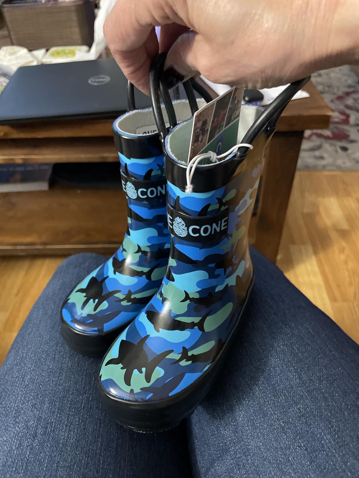Lone Cone Kids Rain Boots for Girls & Boys - Waterproof Natural Rubber Toddler Rain Boots with Non-Slip Outsole & Easy Pull Handles - Solid, Pattern & Glitter Designs customer photo 1