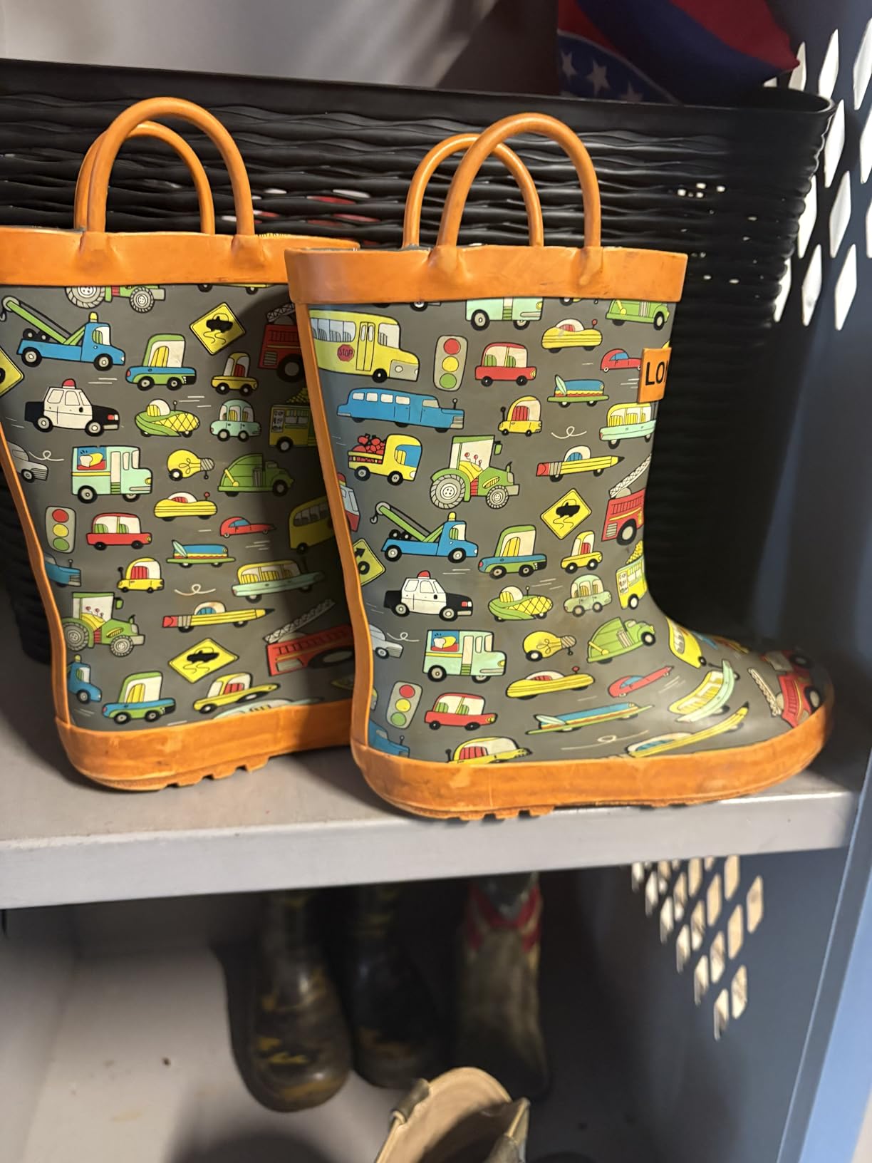 Lone Cone Kids Rain Boots for Girls & Boys - Waterproof Natural Rubber Toddler Rain Boots with Non-Slip Outsole & Easy Pull Handles - Solid, Pattern & Glitter Designs customer photo 2