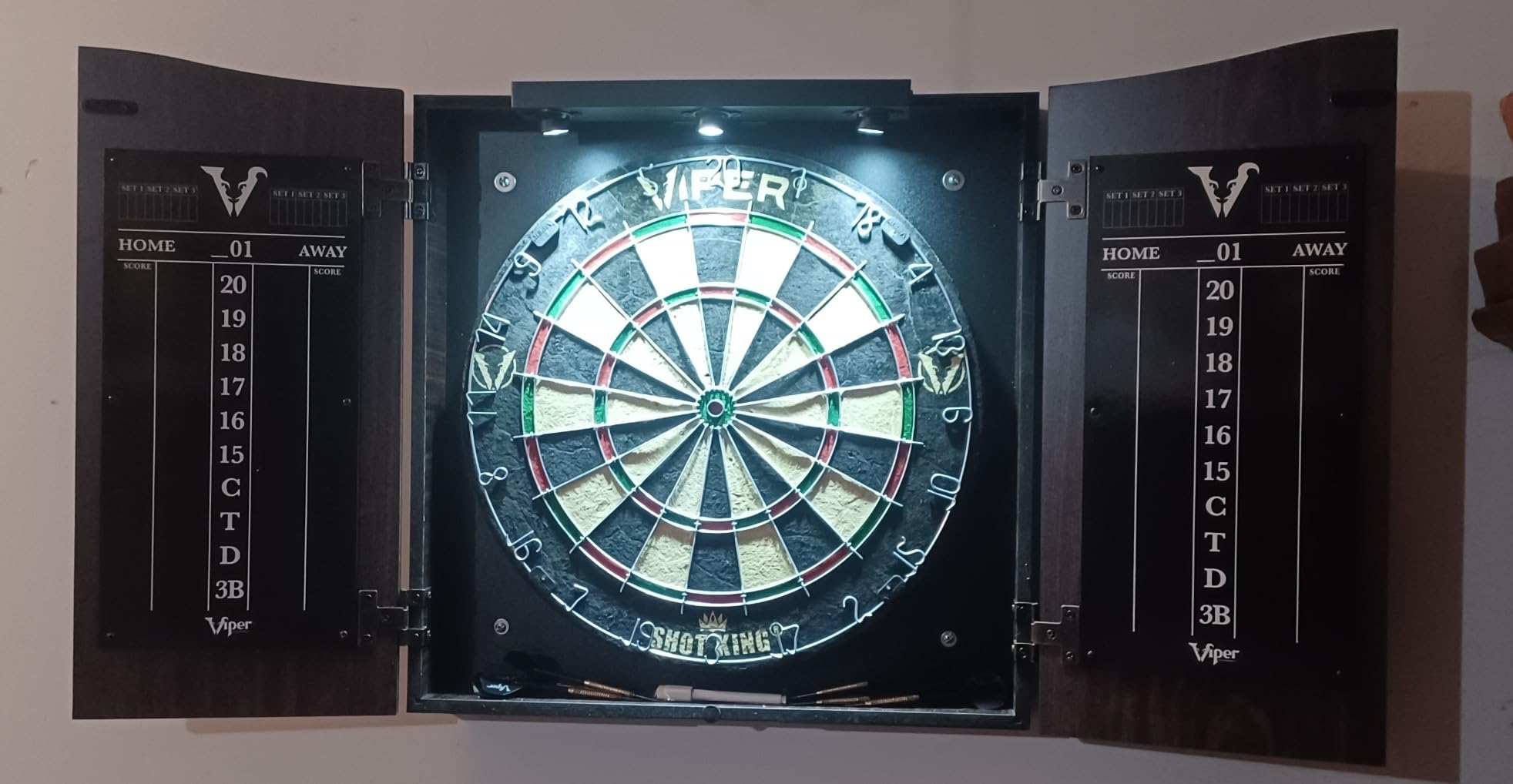 Viper Vault Cabinet & Shot King Sisal/Bristle Dartboard Ready-to-Play Bundle customer photo 1