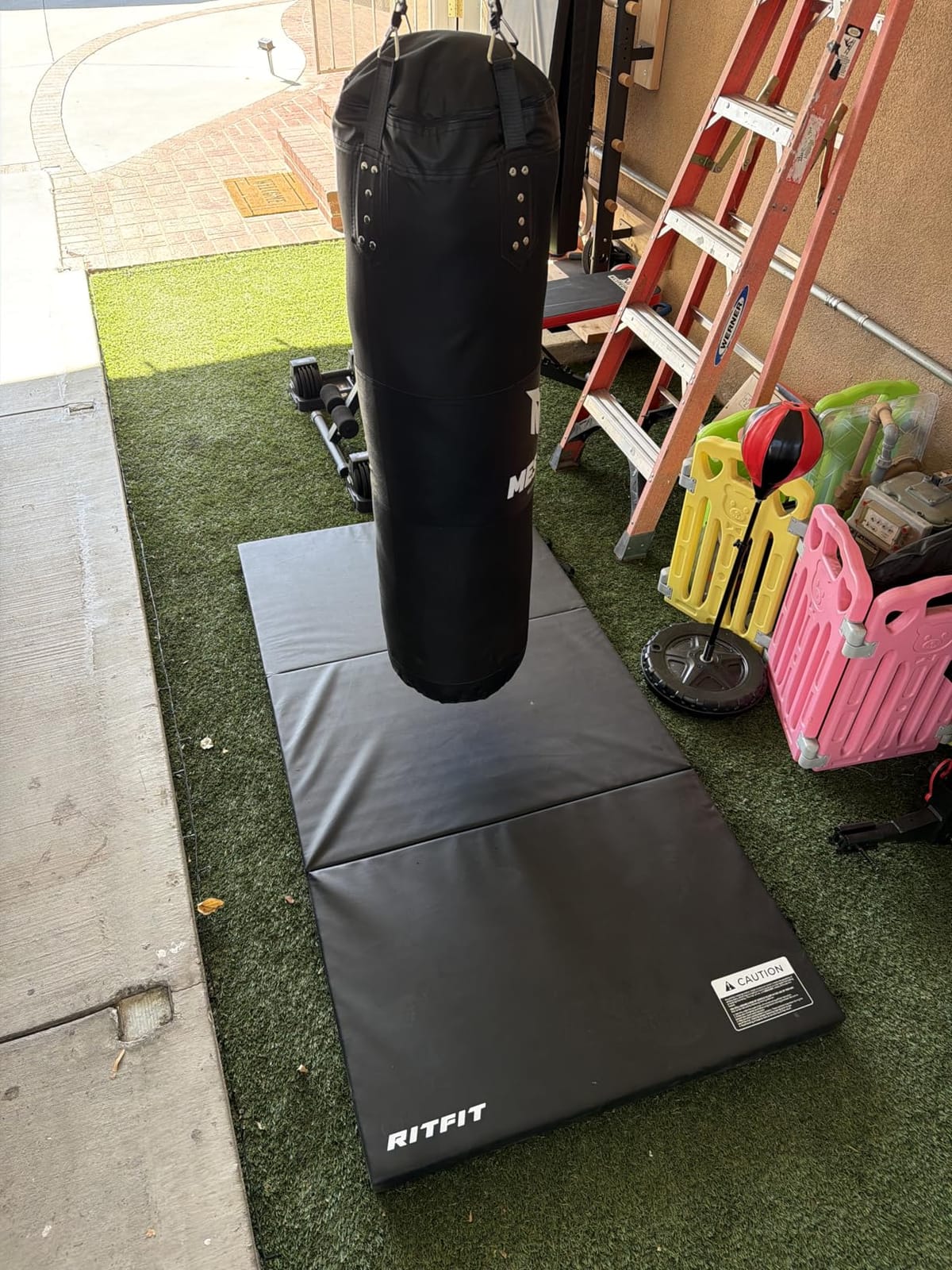 RitFit Upgraded Folding Exercise Mat, 2 Inch Thick Gymnastics Mat | Tumble Mat with Carrying Handles for Yoga, MMA, Stretching, Core Workouts and Home Gym Protective Flooring customer photo 1