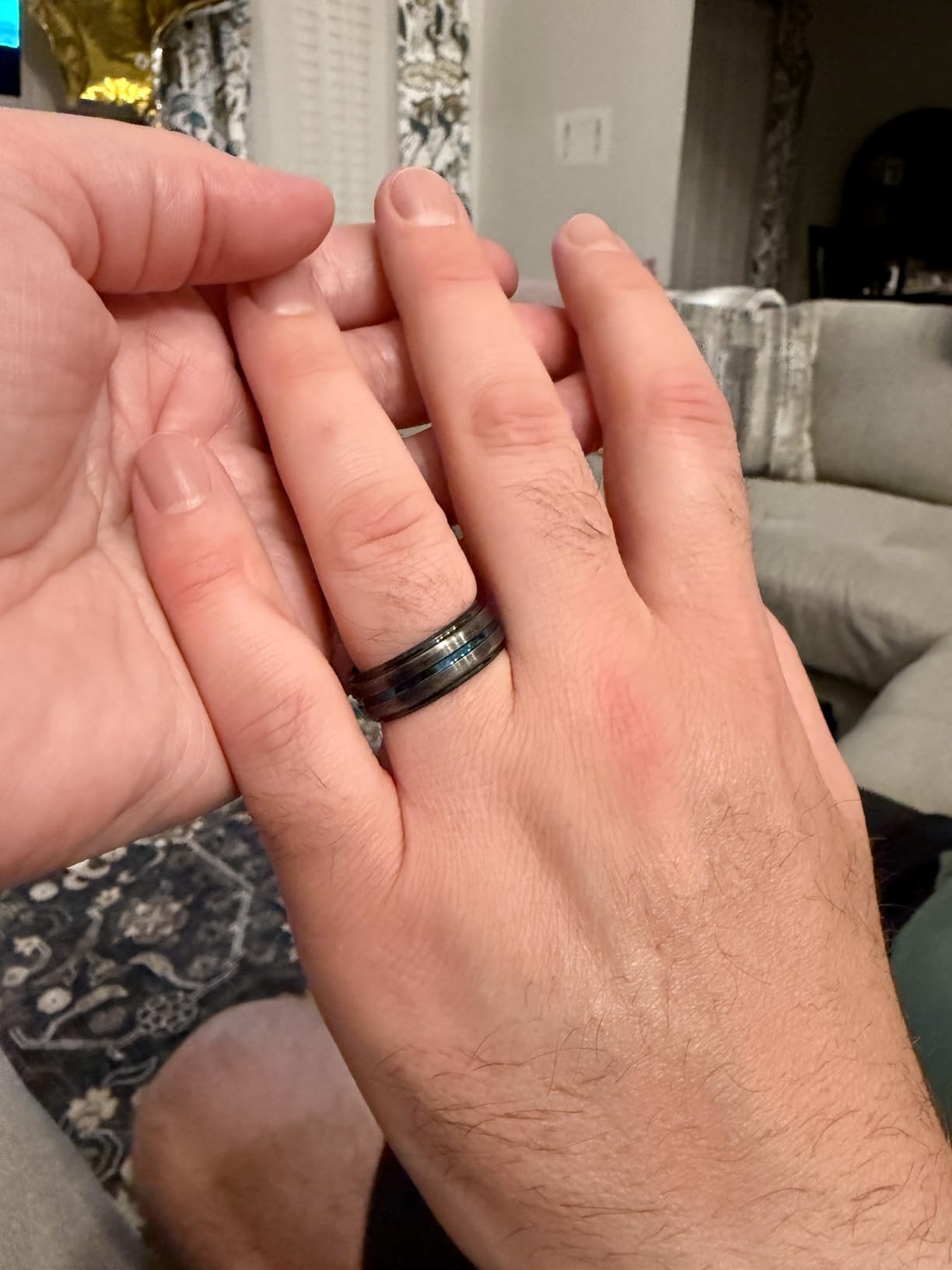 King Will Tungsten Carbide Wedding Band for Men Size 4-16 customer photo 2