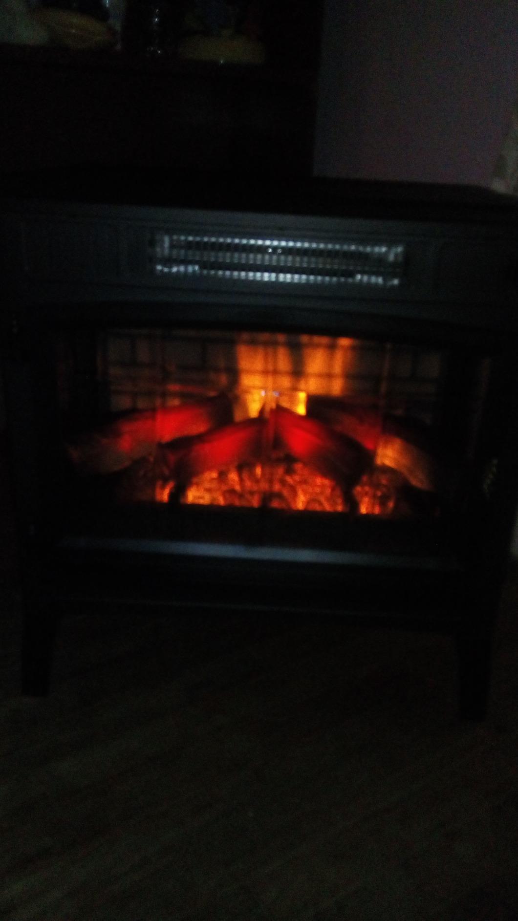 duraflame Freestanding Electric Fireplace Stove Heater with 3D Flame Effect for 1,000 Sq. Ft, Bronze customer photo 2