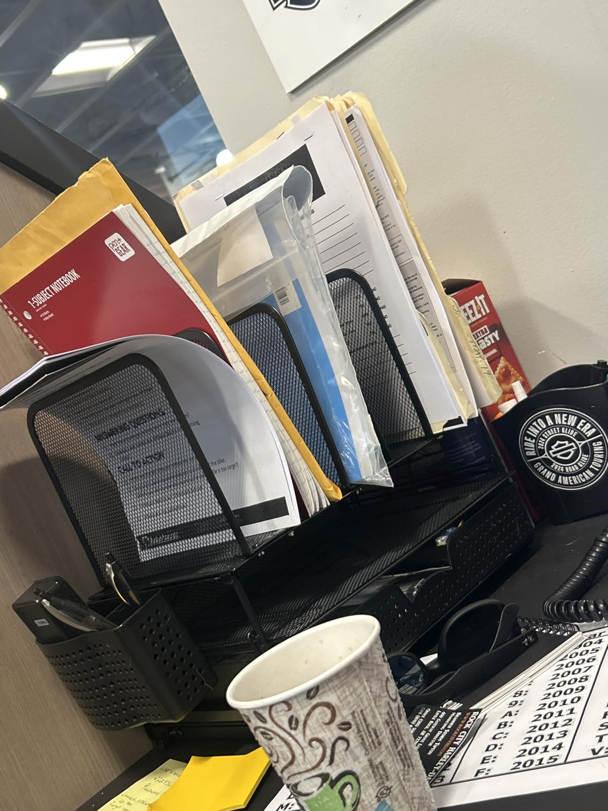 Simple Houseware Mesh Desk Organizer with Sliding Drawer, Double Tray and 5 Upright Sections, Black customer photo 1