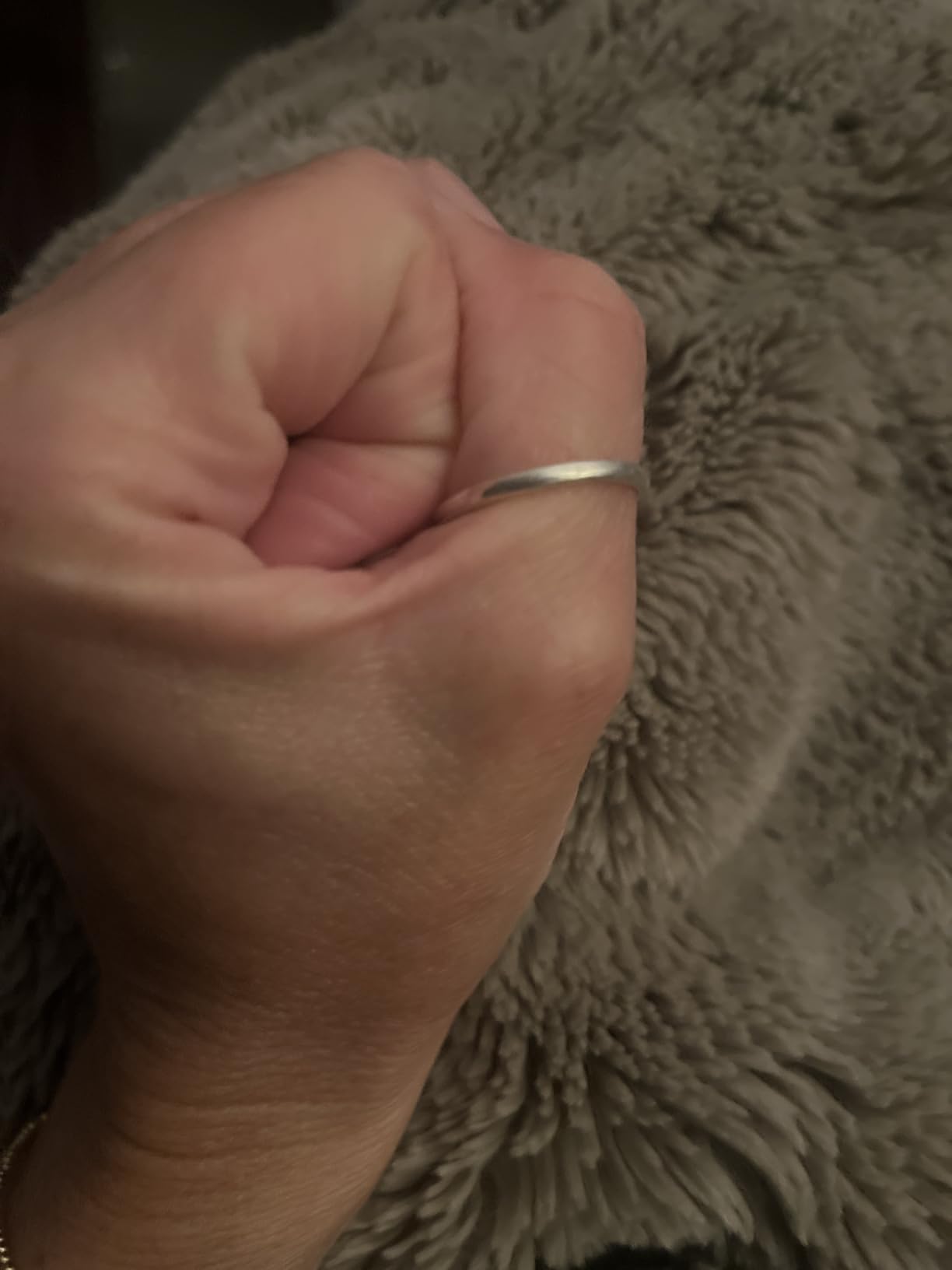 BORUO Stacking Ring, Sterling Silver or Waterproof Gold Plated, Sizes 4-12 customer photo 2