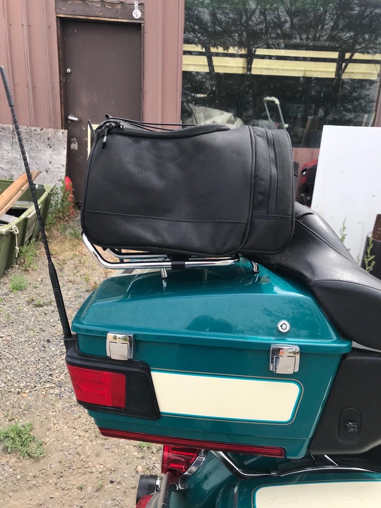 Kuryakyn 5281 Momentum Hitchhiker Motorcycle Travel Luggage: Weather Resistant Trunk Rack Bag, Black customer photo 1