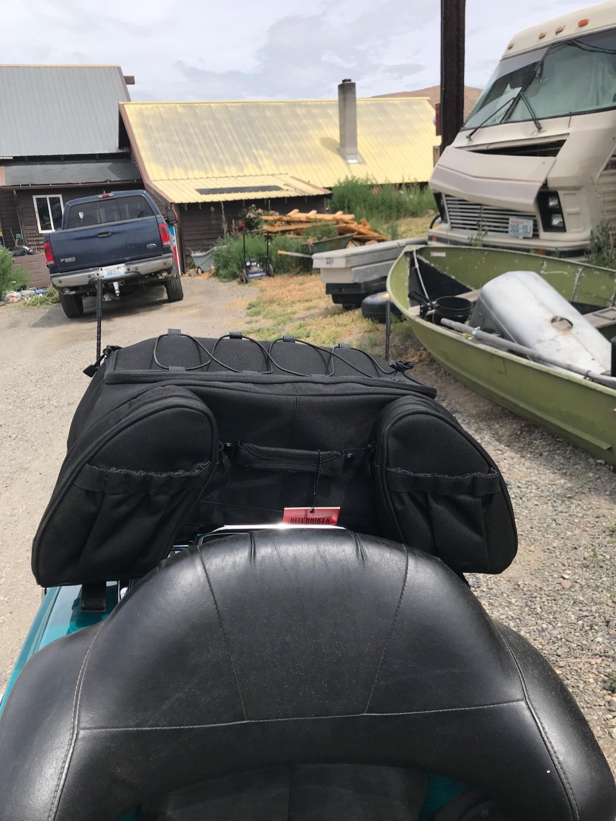 Kuryakyn 5281 Momentum Hitchhiker Motorcycle Travel Luggage: Weather Resistant Trunk Rack Bag, Black customer photo 2